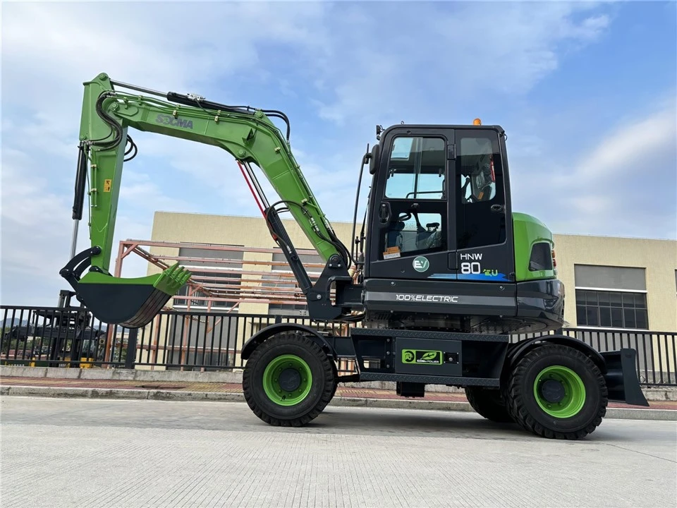 8 Ton Electric Wheel Excavator With Yuchai Engine Operating Weigh